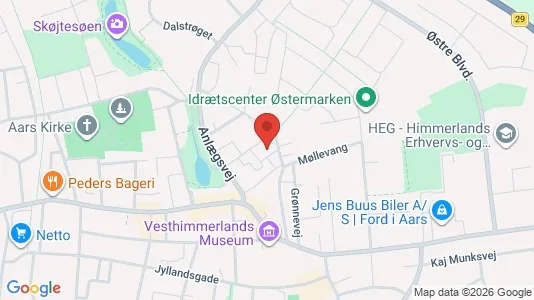 Apartments for rent i Aars - kort over placeringen