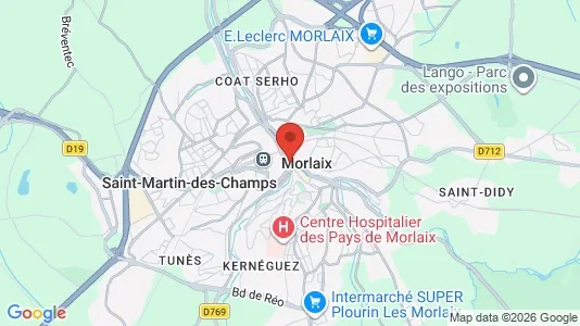 Apartments for rent i Morlaix - kort over placeringen