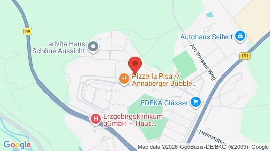 Apartments for rent i Erzgebirgskreis - kort over placeringen