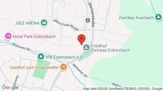Apartments for rent i Zwickau - kort over placeringen