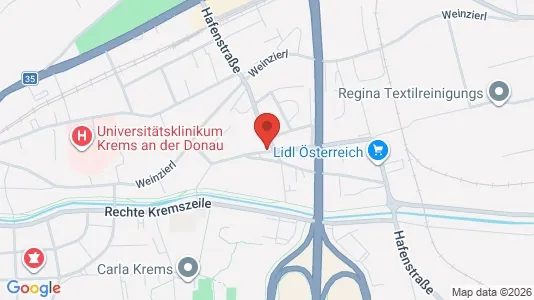 Apartments for rent i Krems an der Donau - kort over placeringen