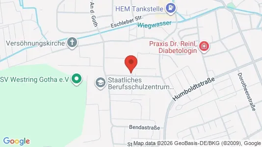 Apartments for rent i Gotha - kort over placeringen