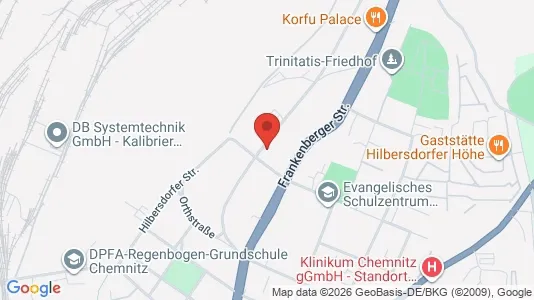 Apartments for rent i Chemnitz - kort over placeringen