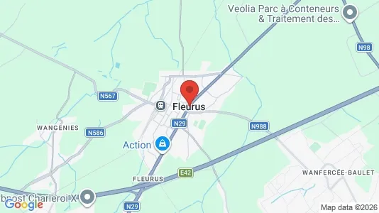 Apartments for rent i Fleurus - kort over placeringen
