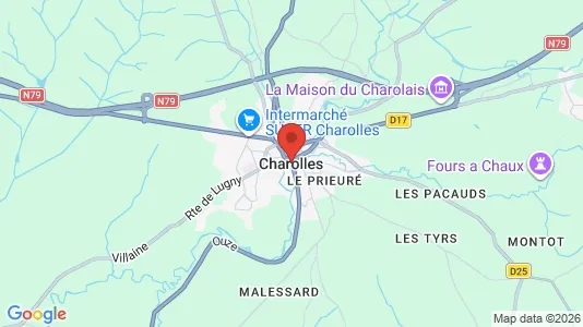 Apartments for rent in Charolles - Photo from Google Street View