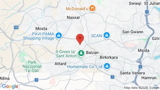 Apartments for rent i Ħal Lija - kort over placeringen