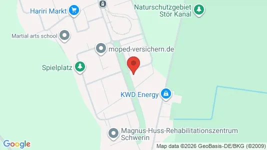 Apartments for rent i Schwerin - kort over placeringen