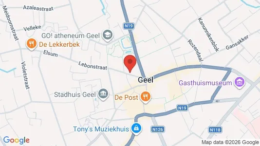 Apartments for rent i Geel - kort over placeringen
