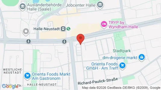 Apartments for rent i Halle (Saale) - kort over placeringen