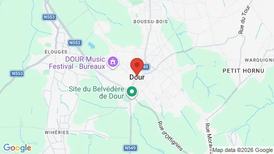 Apartments for rent i Dour - kort over placeringen