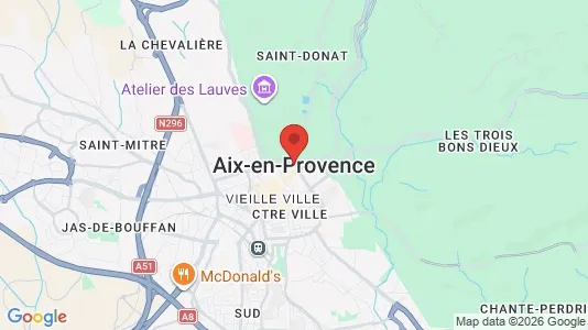 Houses for rent i Aix-en-Provence - kort over placeringen