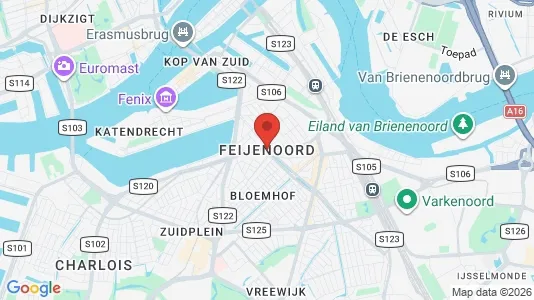 Apartments for rent i Rotterdam Feijenoord - kort over placeringen