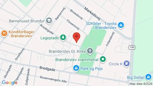 Apartments for rent i Brønderslev - kort over placeringen