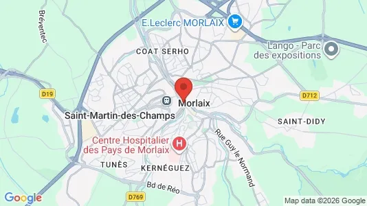 Apartments for rent i Morlaix - kort over placeringen