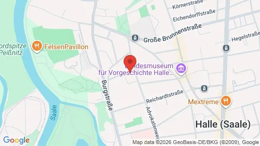 Apartments for rent i Halle (Saale) - kort over placeringen