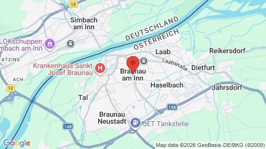 Apartments for rent i Braunau am Inn - kort over placeringen
