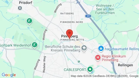 Apartments for rent i Pinneberg - kort over placeringen