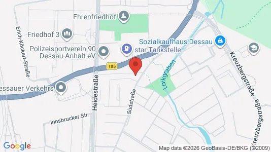 Apartments for rent i Dessau-Roßlau - kort over placeringen