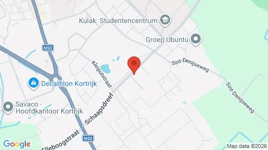 Apartments for rent i Kortrijk - kort over placeringen