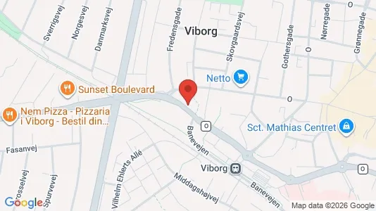 Apartments for rent i Viborg - kort over placeringen