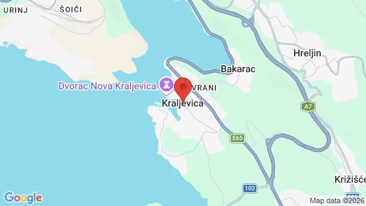 Apartments for rent i Kraljevica - kort over placeringen