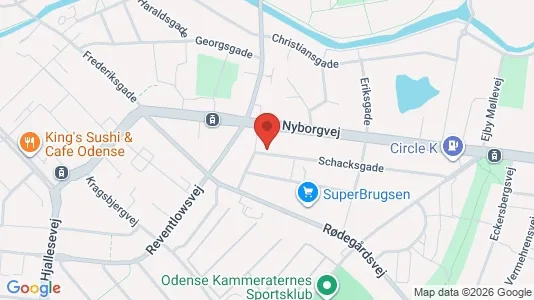 Apartments for rent i Odense C - kort over placeringen