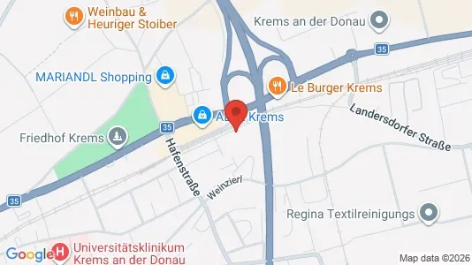 Apartments for rent i Krems an der Donau - kort over placeringen