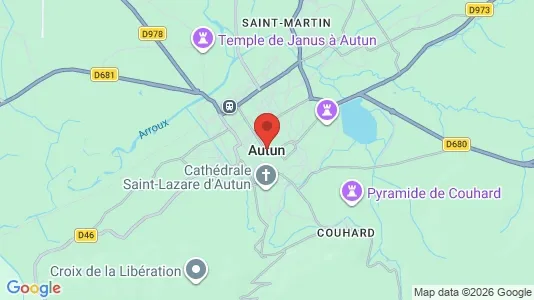 Houses for rent i Autun - kort over placeringen