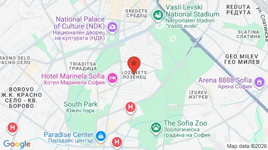 Apartments for rent i Sofia Lozenets - kort over placeringen