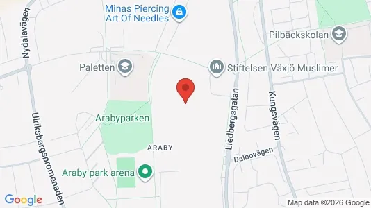 Apartments for rent i Växjö - kort over placeringen