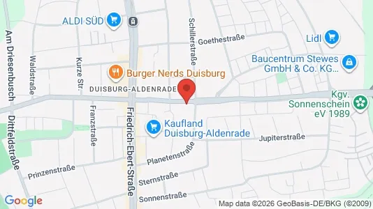 Apartments for rent i Duisburg - kort over placeringen