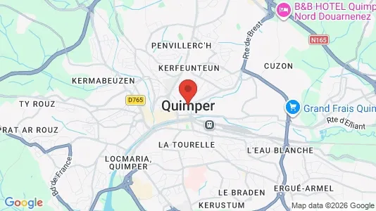 Houses for rent i Quimper - kort over placeringen