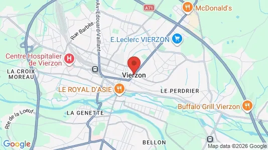 Houses for rent i Vierzon - kort over placeringen