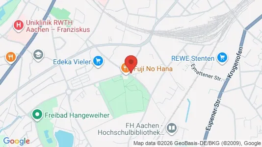 Apartments for rent i Aachen - kort over placeringen