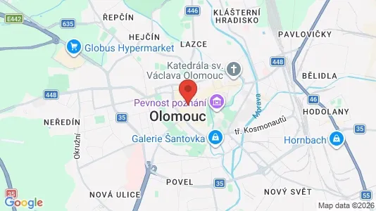 Apartments for rent i Olomouc - kort over placeringen