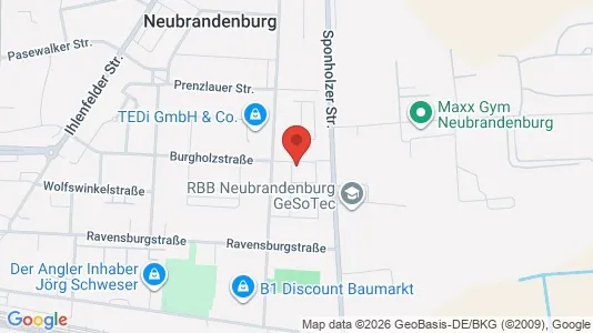 Apartments for rent i Mecklenburgische Seenplatte - kort over placeringen