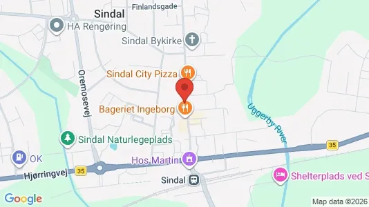 Apartments for rent i Sindal - kort over placeringen