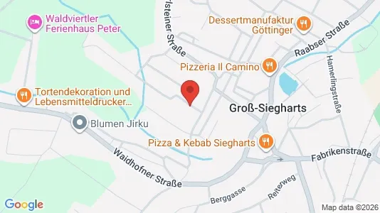 Apartments for rent i Groß-Siegharts - kort over placeringen
