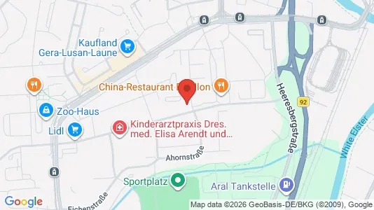 Apartments for rent i Gera - kort over placeringen