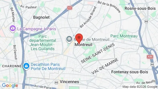 Apartments for rent i Montreuil - kort over placeringen