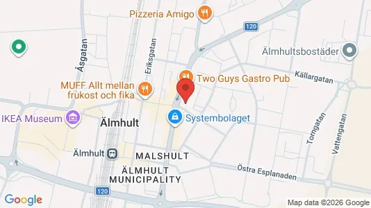 Apartments for rent i Älmhult - kort over placeringen