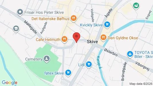Apartments for rent i Skive - kort over placeringen