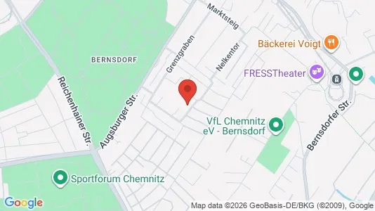 Apartments for rent i Chemnitz - kort over placeringen