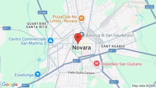 Apartments for rent i Novara - kort over placeringen