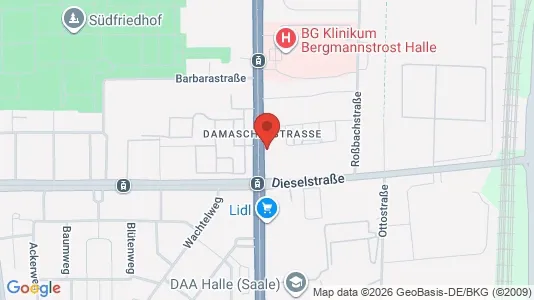 Apartments for rent i Halle (Saale) - kort over placeringen