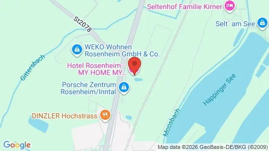 Apartments for rent i Rosenheim - kort over placeringen