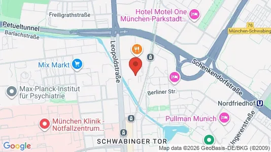 Apartments for rent in Munich Schwabing-Freimann - Photo from Google Street View