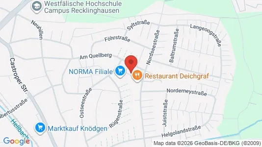 Apartments for rent i Recklinghausen - kort over placeringen