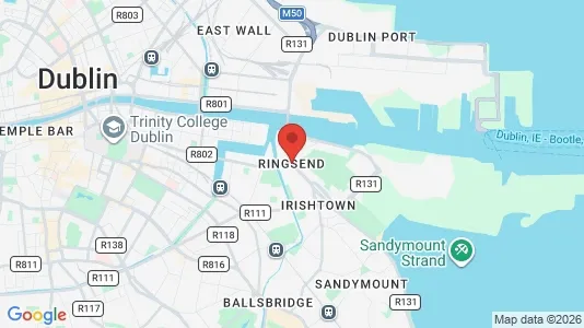 Apartments for rent i Ringsend - kort over placeringen