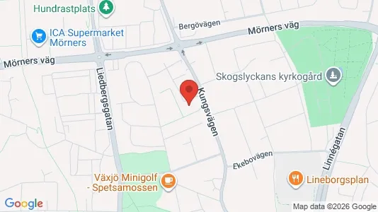 Apartments for rent i Växjö - kort over placeringen